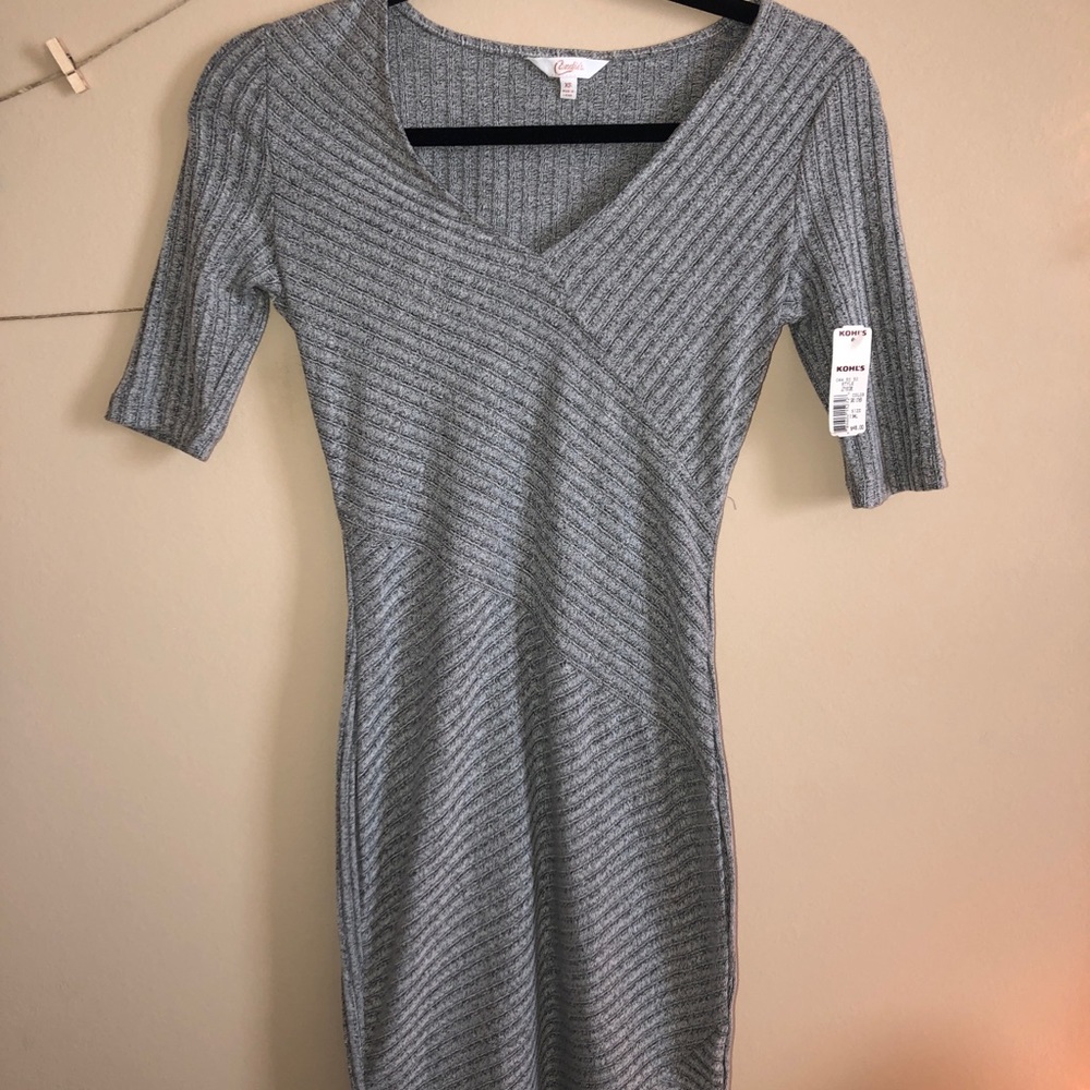Grey tight fitting dress